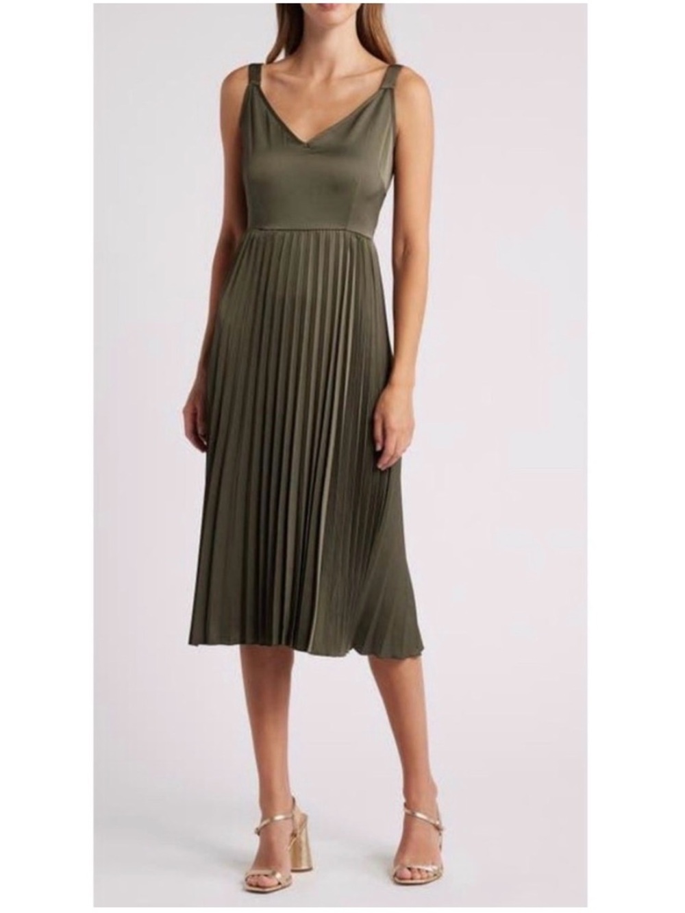 sam edelman hammered satin plisse dress red/burgundy size 8